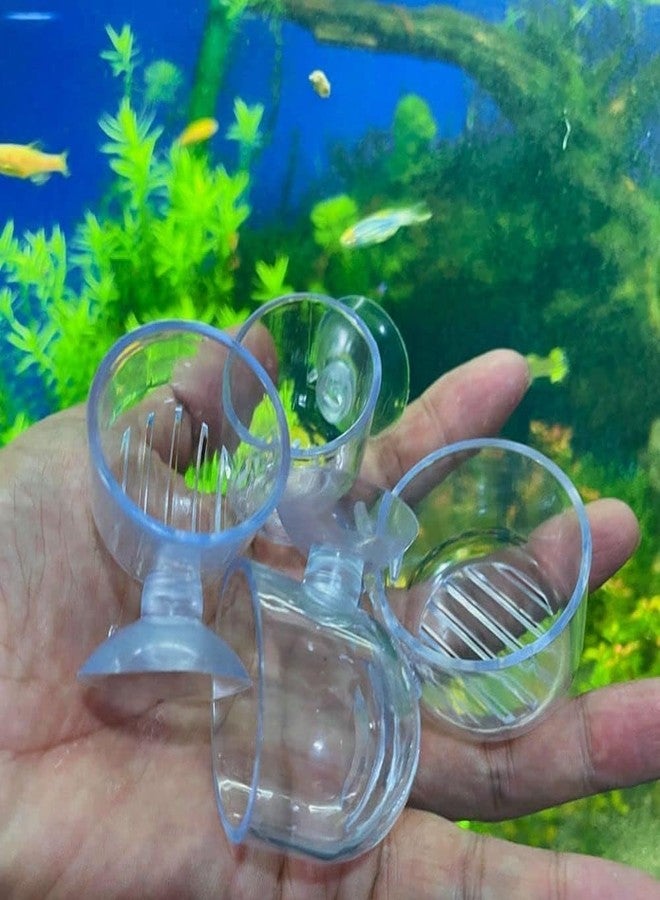 Mozff 2Pcs Aquarium Plant Pot, Glass Fish Tank Planter with Suction Cups, Plants Holder Decoration Cup - Image 4